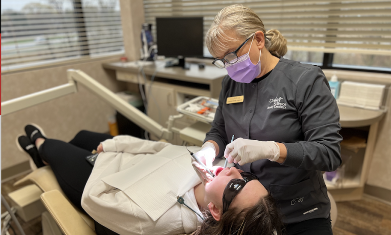 patient-dental-hygienist-in-woodbury-teeth-cleaning-Art-Science